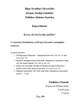 Konspekts 'Globalizācija un Eiropas Savienība: nozīmīgākās tendences', 1.