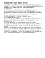 Eseja 'Survey Questionnaire - Traffic Department Restructure', 1.