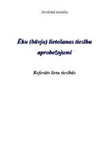 Referāts 'Ēku (būvju) lietošanas tiesību aprobežojumi', 1.