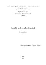 Prakses atskaite 'Integrētā mācību prakse pirmsskolā', 1.