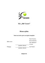 Biznesa plāns 'Tenisa un skvoša korti zem jumta', 1.