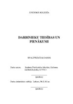 Diplomdarbs 'Darbinieku tiesības un pienākumi', 1.