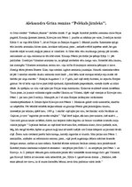 Eseja 'Aleksandrs Grīns "Pelēkais jātnieks"', 1.