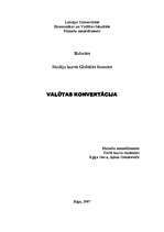 Referāts 'Valūtas konvertācija', 1.