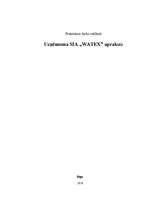 Referāts 'Ūdens attīrīšanas iekārtu uzņēmuma pozicionēšanas apskats', 1.