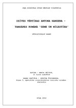 Referāts 'Dzīves vērtības Antona Hanzena-Tamsāres romānā "Zeme un Mīlestība"', 1.