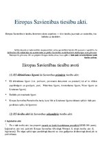 Konspekts 'Eiropas Savienības akti', 1.
