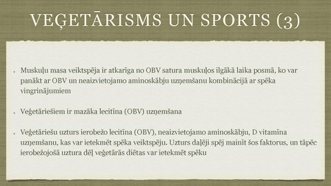 Prezentācija 'Veģetāra diēta un spēka treniņi', 9.
