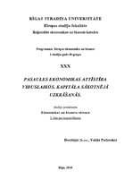 Konspekts 'Pasaules ekonomikas attīstība viduslaikos. Kapitāla sākotnējā uzkrāšanās', 1.