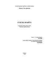 Referāts 'Cukura diabēts', 1.