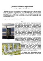 Referāts 'Ģeodēziskie darbi augstceltņu būvniecībā', 1.