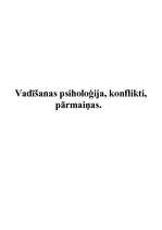 Referāts 'Vadīšanas psiholoģija, konflikti, pārmaiņas', 1.