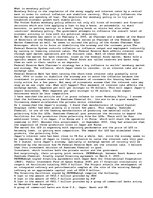 Eseja 'Monetary Policy', 1.