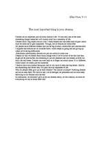 Eseja 'The most important thing is your dream', 1.