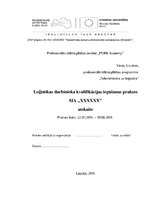 Prakses atskaite 'Loģistikas darbinieks', 1.