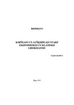 Referāts 'Kopīgais un atšķirīgais starp ekonomisko un klasisko liberālismu', 1.