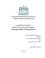 Referāts 'Koka sijas aprēķins Lira programmatūrā', 1.