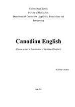Referāts 'Canadian English', 1.