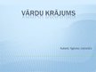 Prezentācija 'Latviešu valodas vārdu krājums', 1.