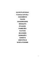 Konspekts 'Kas ir filosofija', 1.
