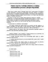 Konspekts 'Dabas resursu nodokļa ietekme uz dabas aizsardzības procesu Latvijas Republikā', 1.