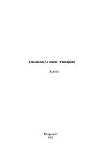 Referāts 'Emocionālās sfēras traucējumi', 1.