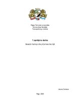 Paraugs 'Transporta plūsmas komponentes. Transporta plūsmas teorija', 1.