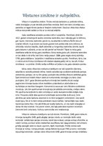 Eseja 'Vēstures zinātne ir subjektīva', 1.