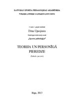 Referāts 'Psihiskās pašregulācijas teorija un personīgā pieredze', 1.