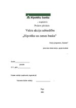 Prakses atskaite 'Hipotēku banka', 1.