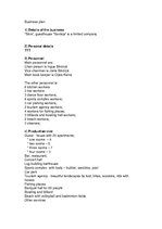 Biznesa plāns '"Senleja", Ltd.', 1.