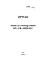 Referāts 'Darba aizsardzības pasākumi autoservisa uzņēmumos', 1.