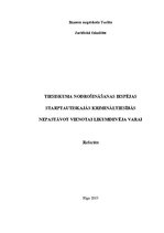Referāts 'Tiesiskuma nodrošināšanas iespējas starptautiskajās krimināltiesībās, nepastāvot', 1.