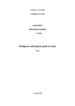 Eseja 'Godīgums, patiesīgums, gods un cieņa', 1.