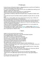 Konspekts 'The Oral Part of the English Language Proficiency Exam', 2.