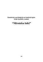 Referāts 'Latviešu valodas morfoloģiskā, fonētiskā analīze darbā "Mērnieku laiki"', 1.