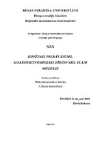Konspekts 'Kopējais piedāvājums. Makroekonomiskais līdzsvars. IS-LM modelis', 1.