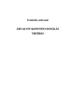 Konspekts 'Ārvalstu konstitucionālās tiesības - praktiskie uzdevumi', 1.