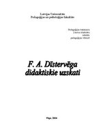 Referāts 'F.A.Dīstervēga didaktiskie uzskati', 1.