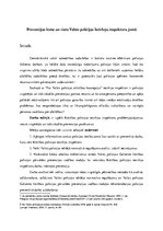 Eseja 'Prevencijas loma un vieta Valsts policijas Iecirkņu inspektoru jomā', 1.