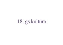 Konspekts '18.gadsimta kultūra', 1.