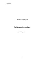 Referāts 'Etnisko attiecību pētījumi', 1.