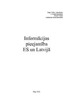 Referāts 'Informācijas pieejamība Eiropas Savienībā un Latvijā', 1.