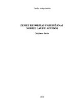 Diplomdarbs 'Zemes reformas pabeigšanas norise lauku apvidos', 1.