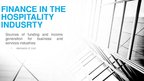 Prezentācija 'Finance in the Hospitality Industry', 1.