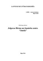 Referāts 'Jelgavas Bērnu un jauniešu centrs "Junda"', 1.