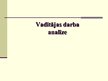 Prezentācija 'Vadītājas darba analīze', 1.