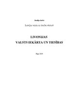 Referāts 'Livonijas valsts iekārta un tiesības', 1.