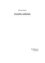 Referāts 'Jezuītu ordenis', 1.