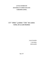 Referāts 'AS "Aldaris" produkta "Zelta" alus markas vērtība, tēls un individualitāte', 1.